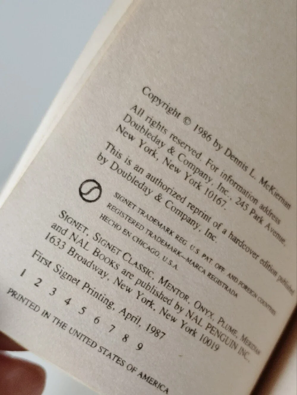 8 For $8 Trek to Kraggen-Cor By Dennis L. McKiernan*First Signet Printing*